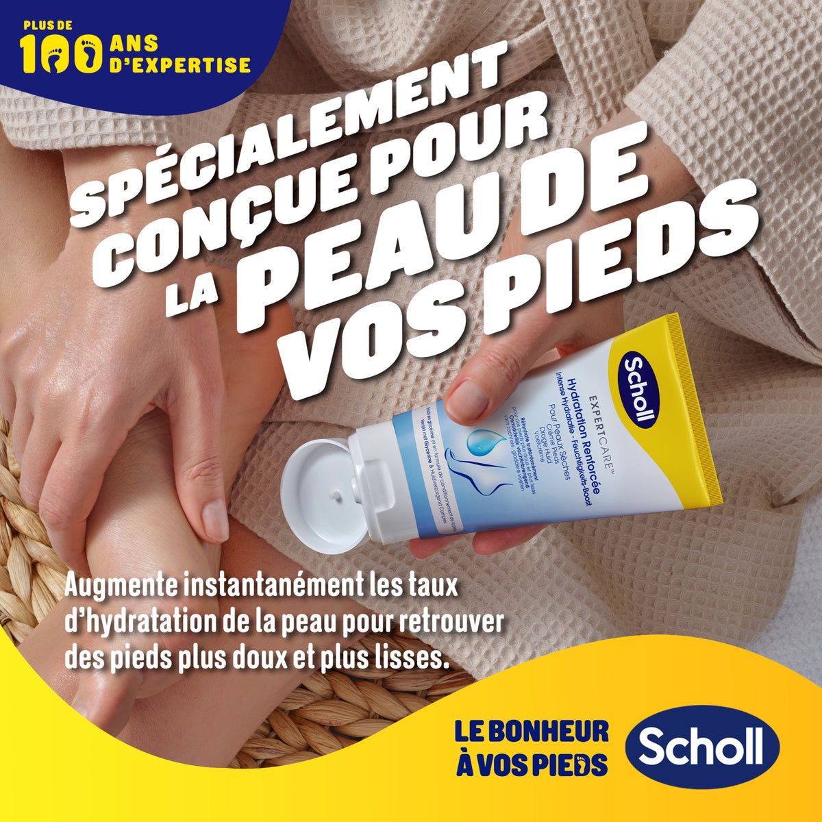 Scholl Voetencrème met extra hydratatie voor droge huid, 150ml