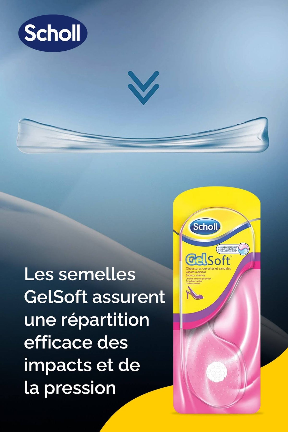 Plantilla GelSoft para ella, para zapatos abiertos