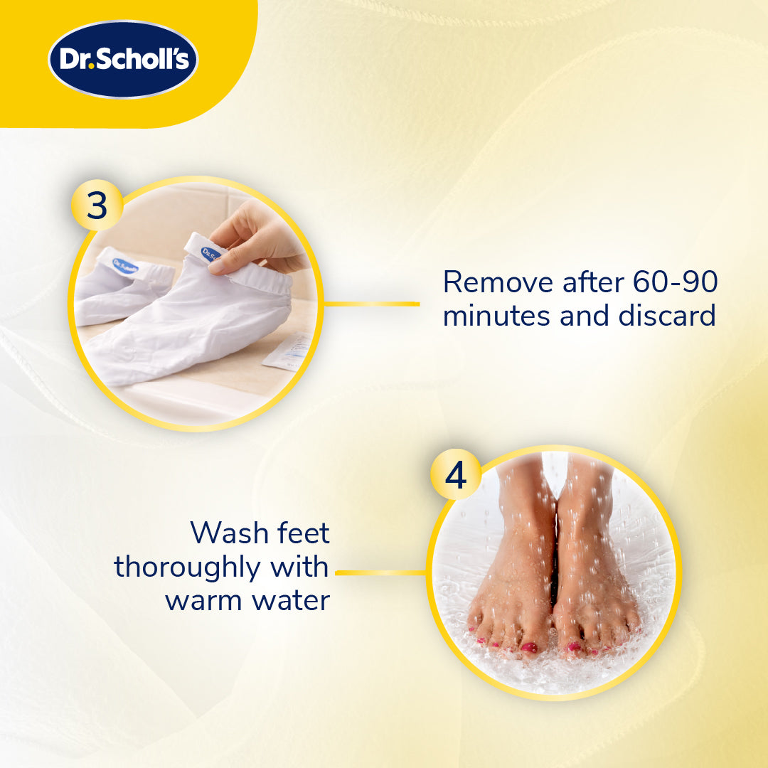 Dr.Scholl’s - Máscara esfoliante e hidratante para pés, de dupla ação