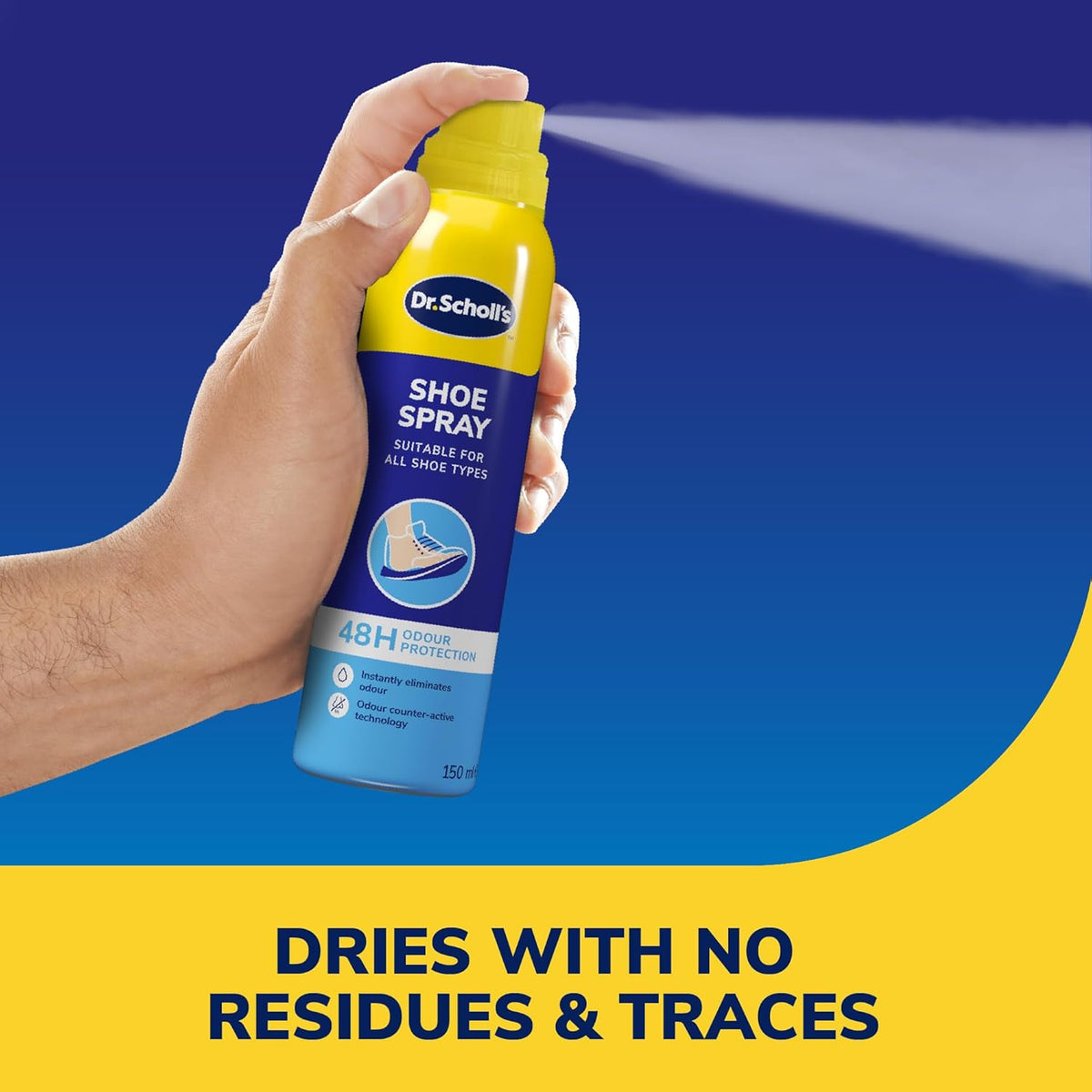 Spray do obuwia Dr. Scholl’s™ – 48-godzinna ochrona przed nieprzyjemnym zapachem (150ml)