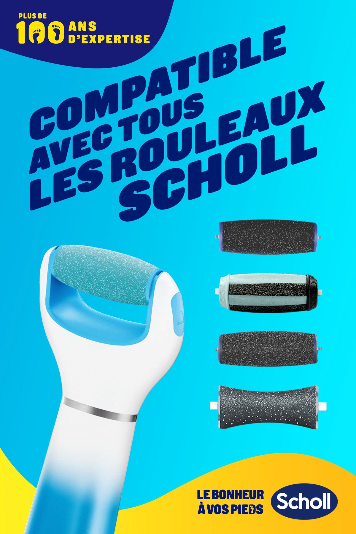Râpe Electrique Pieds Scholl Velvet Smooth Exfoliante & Contour du pied