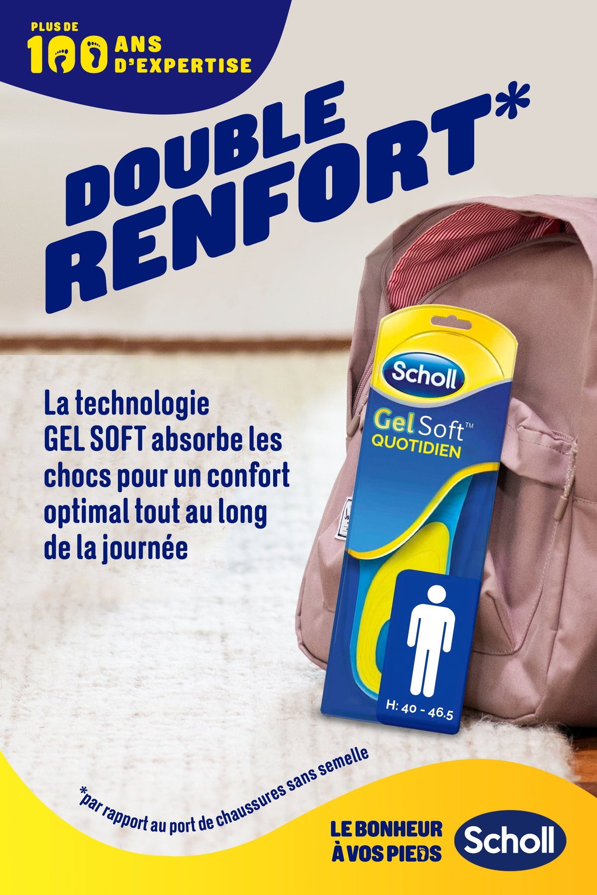 Wkładki Scholl GelSoft dla mężczyzn na co dzień - rozmiar 40-46.5