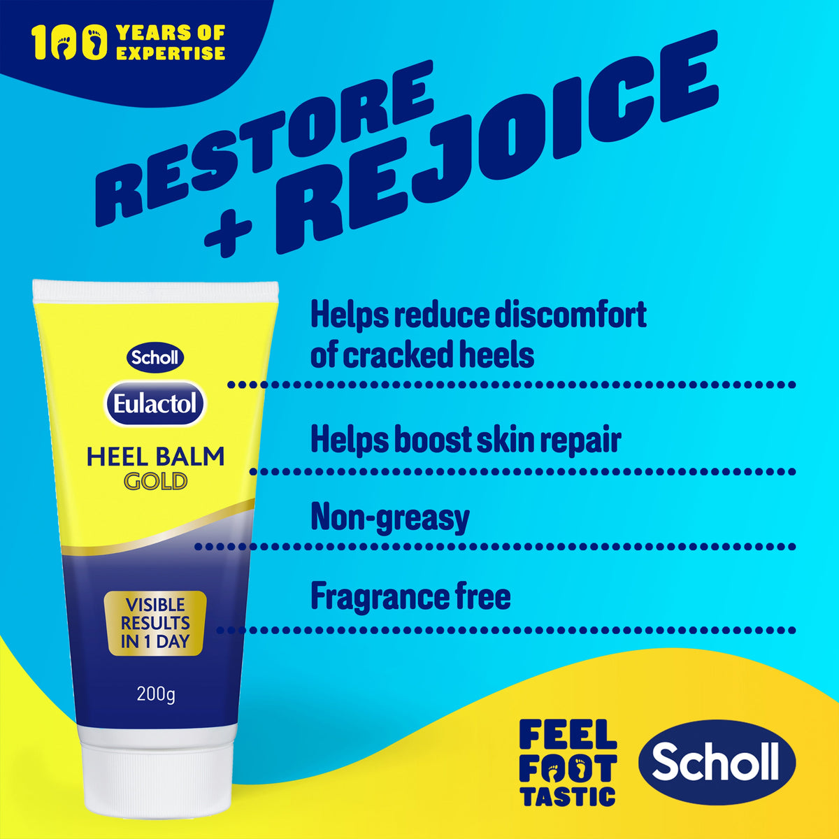 Balsam Scholl Eulactol Heel Balm Gold 200g