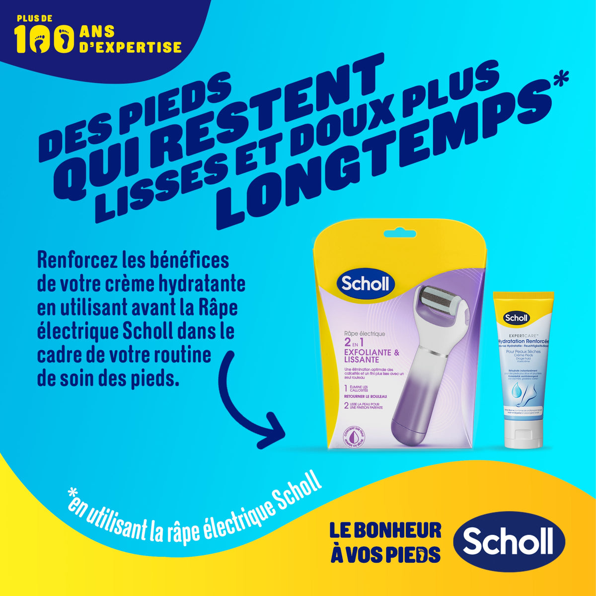 Scholl fodcreme med ekstra fugt til tør hud, 75ml