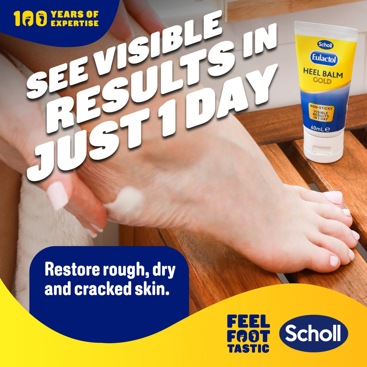 Scholl Eulactol Heel Balm Gold 120ml