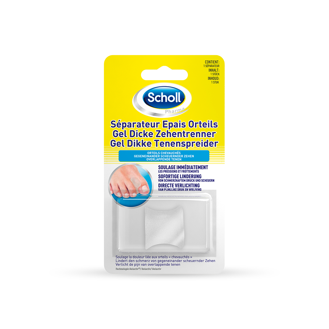 Gruby żelowy separator palców Scholl - amortyzująca ochrona