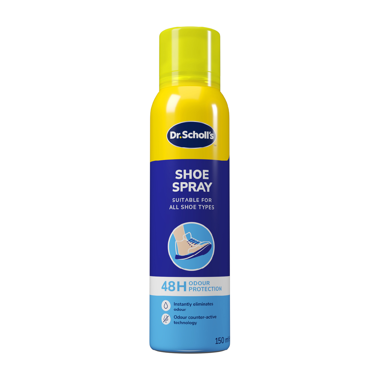 Spray do obuwia Dr. Scholl’s™ – 48-godzinna ochrona przed nieprzyjemnym zapachem (150ml)