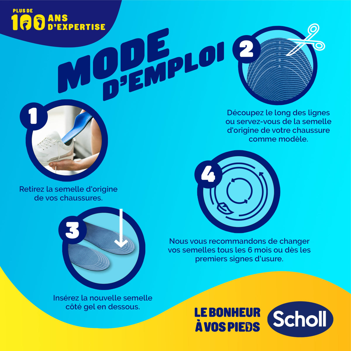 Semelles Scholl GelActiv Sport - Pointure 35.5 - 40.5
