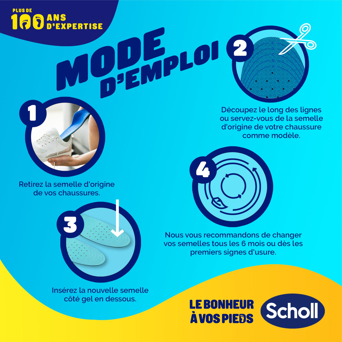 Scholl GelActiv professionelle indlægssåler - størrelse 35.5-40.5