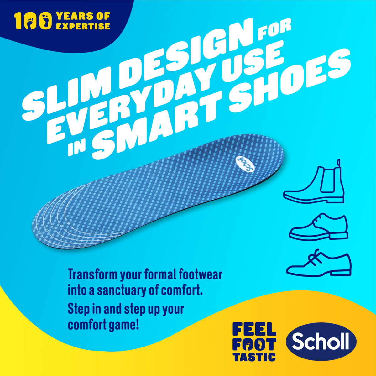 Scholl Insoles 7 -12 GelActiv™ Formal Insoles Large