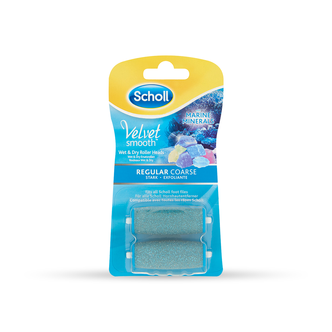 Scholl Velvet Smooth™ normál érdességű forgófejek tengeri asván yokkal 2db