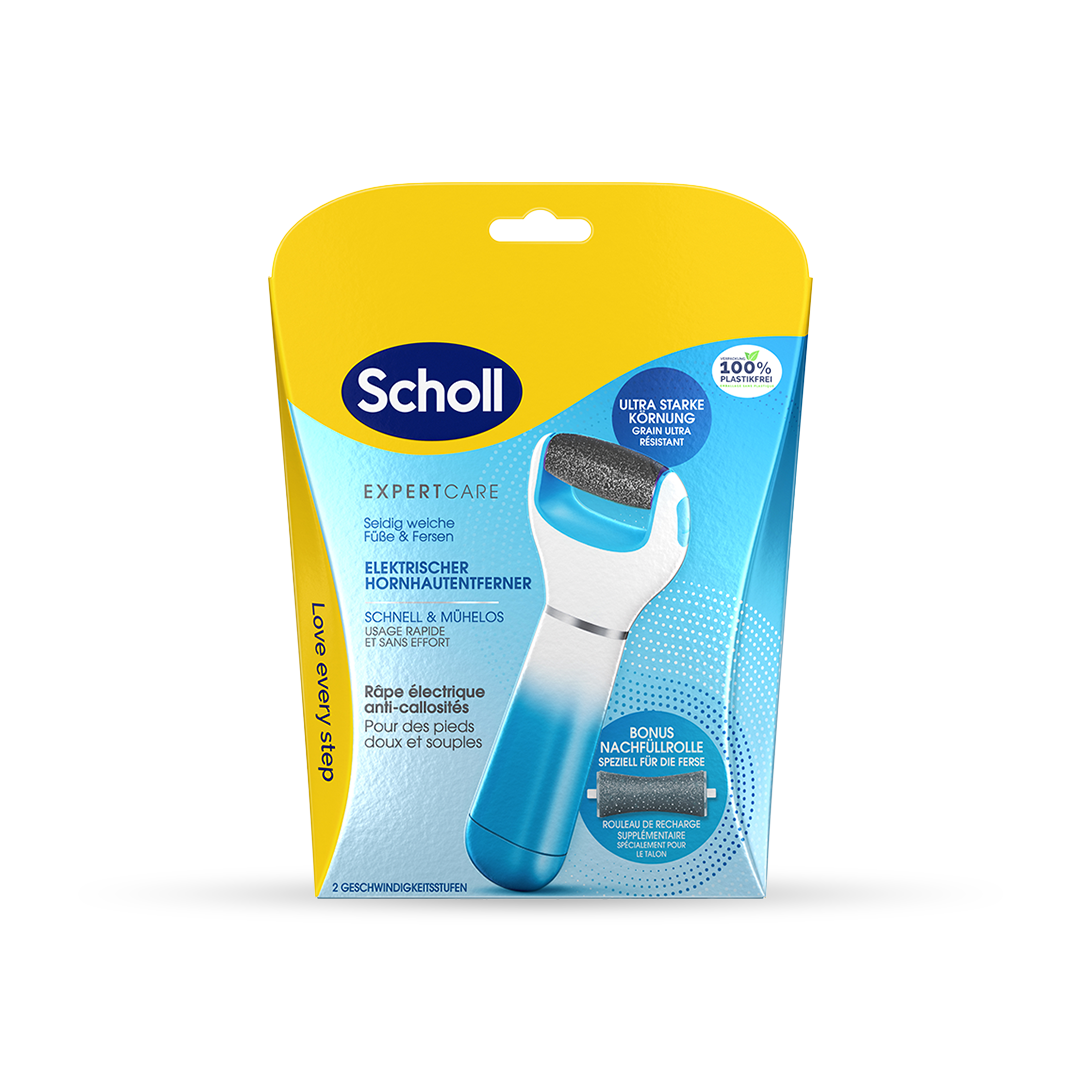 Scholl Expert Care Elektrische Fußfeile mit 2 Aufsätzen