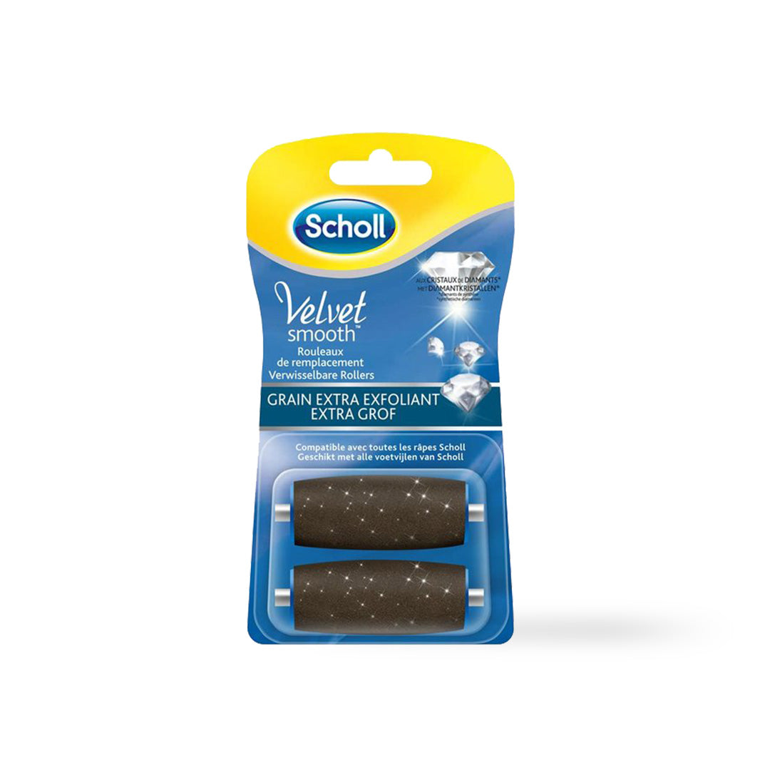 Rolos de substituição Scholl Velvet Smooth para lima elétrica, extra esfoliantes, 2 unidades