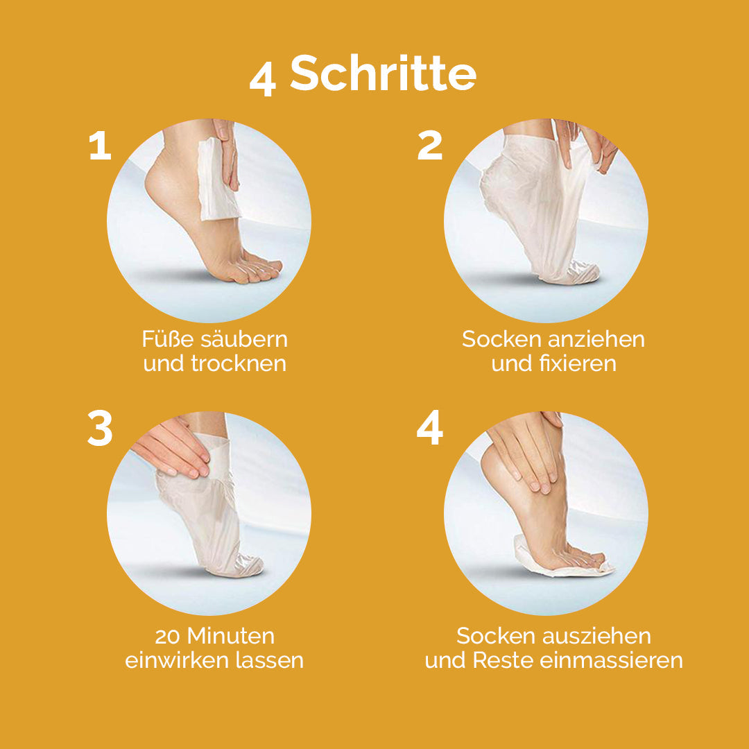 Scholl DE Care Scholl ExpertCare Intensiv pflegende Fußmaske in Socken – Nährende Maske mit 3 wertvollen Ölen