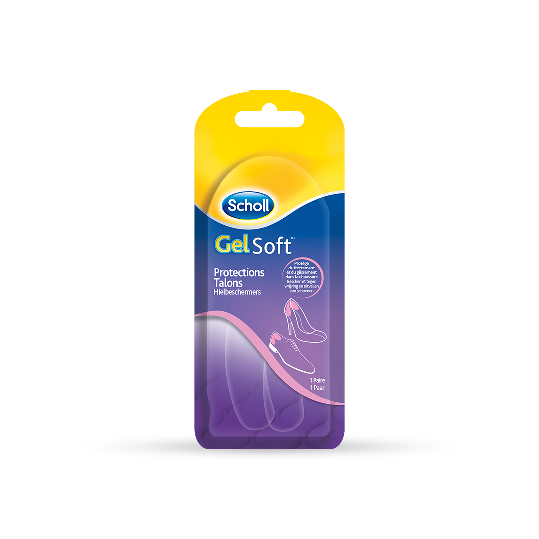 GelSoft-Sohle zum Schutz der Fersen / Etui mit 2 Fersenschützern