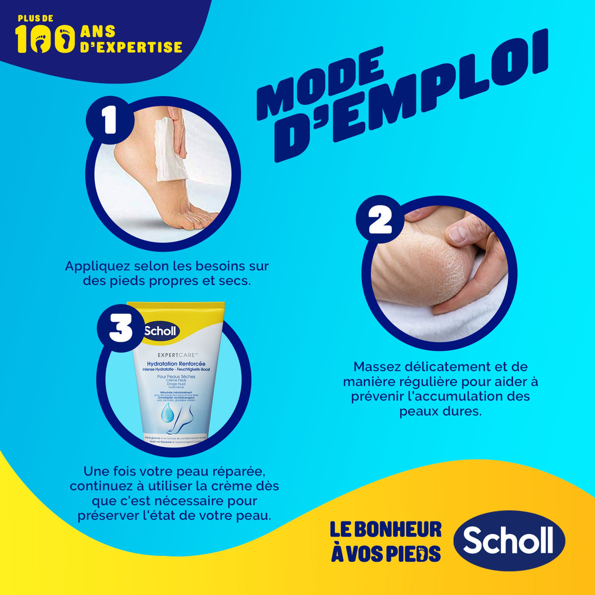 Scholl Voetencrème met extra hydratatie voor droge huid, 150ml