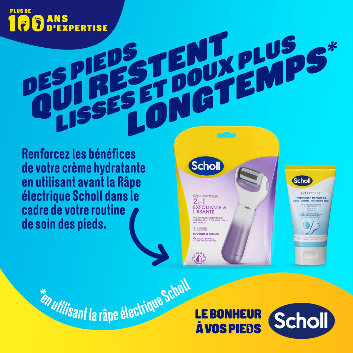 Scholl Voetencrème met extra hydratatie voor droge huid, 150ml