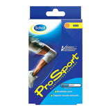 ProSport Knee Compression Bandage by Scholl UK packaging showing elasticated knee support for compression rehabilitation and support for muscles and joints