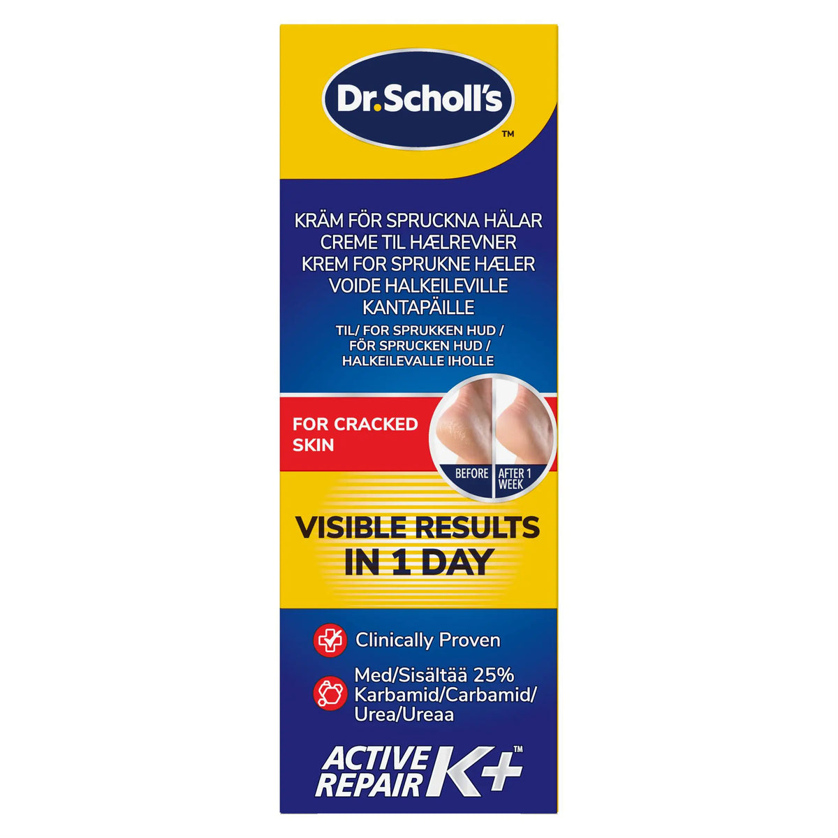 Dr.Scholl Creme til hælrevner K+ - 60 ml