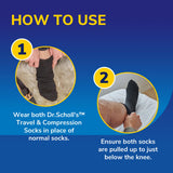 Scholl Flight Socks Flight Socks Cotton Feel: Black