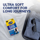 Flight Socks Cotton Feel: Black, Medium