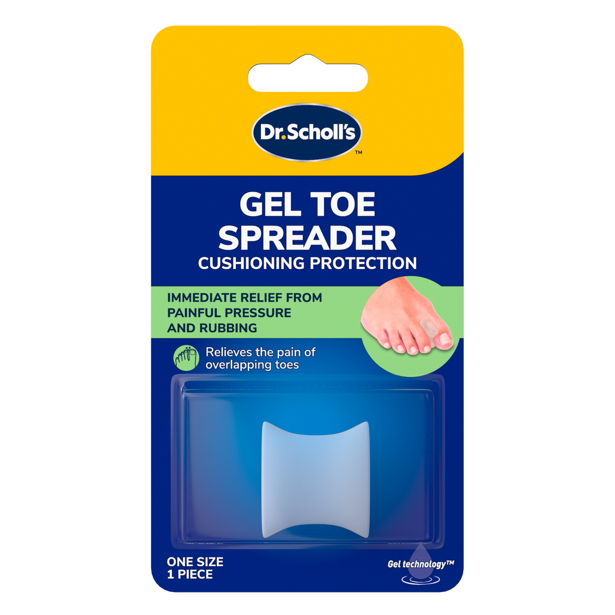 Żelowe separatory palców Dr. Scholl's z amortyzującą ochroną