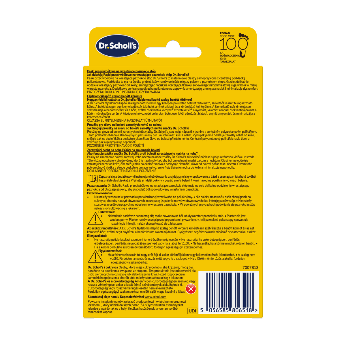 Dr. Scholl's™ smertelindrende strips for inngrodde tånegler – (pakke med 6)