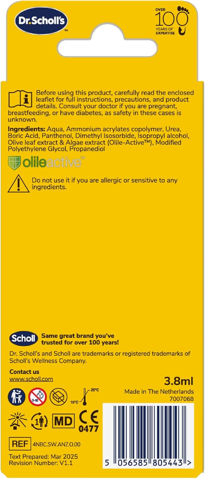 Dr. Scholl’s™ 2-i-1-behandling og beskyttelse mod neglesvamp (3.8 ml)