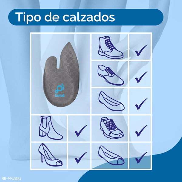 Palmilhas Scholl In-Balance para o calcanhar e o tornozelo
