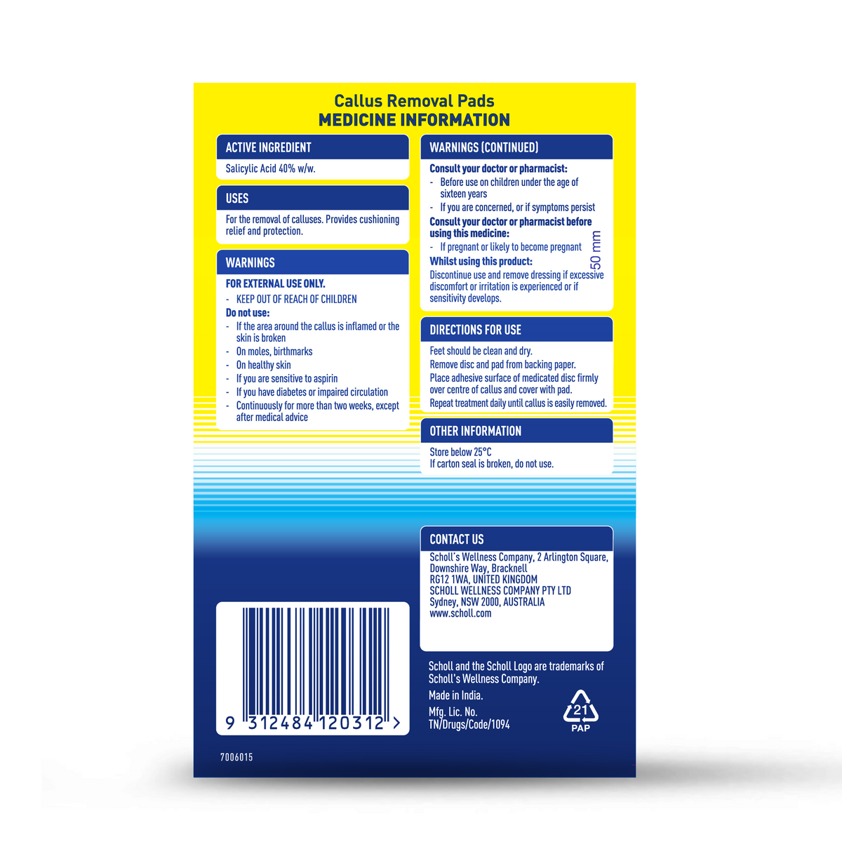 Scholl Callus Removal Pads