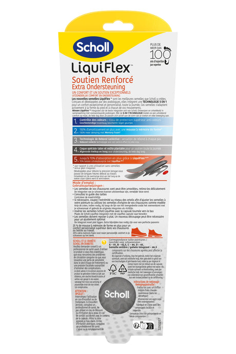 Scholl LiquiFlex™ Extra Supporto per scarpe da lavoro, stivali e scarpe antinfortunistiche, taglia S