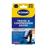 Dr. Scholl’s™ Travel & Compression Socks – Black (Medium, 14–17 mmHg)