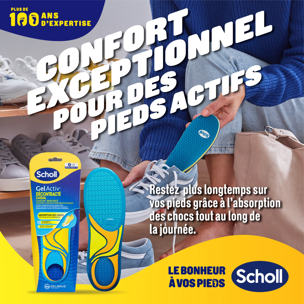 Scholl GelActiv avslappende innleggssåler - størrelse 35.5-40.5