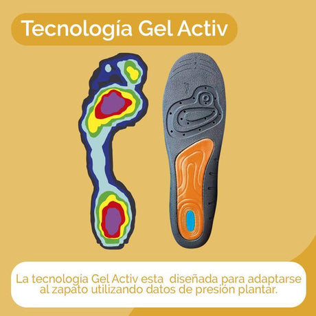 Scholl Plantilla de Gel Profesional Hombre