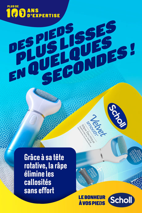 Râpe Electrique Pieds Scholl Velvet Smooth Exfoliante & Contour du pied