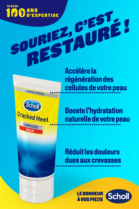 Crème Scholl anti-crevasses pour les talons 24h