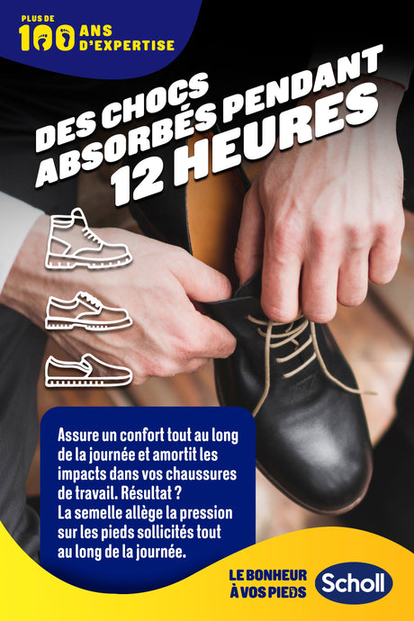 Semelles Scholl GelSoft Professionnelles Hommes - Pointure 40-46.5