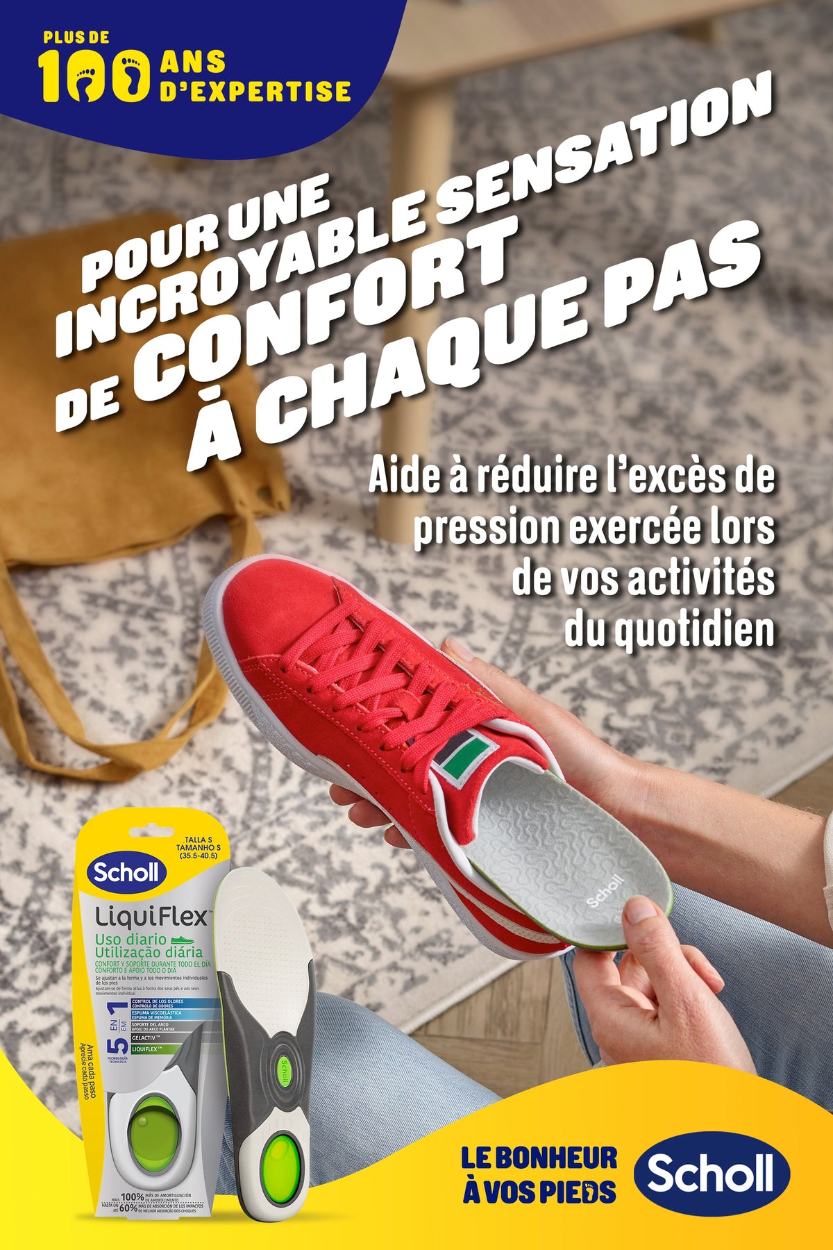 Plantillas Scholl LiquiFlex de soporte diario para mujer, talla 35.5 - 40.5