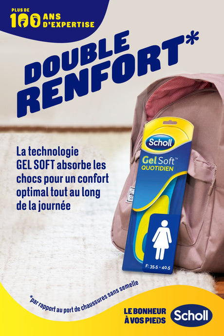 Semelles Scholl GelSoft Quotidien Femme - Pointure 35.5-40.5