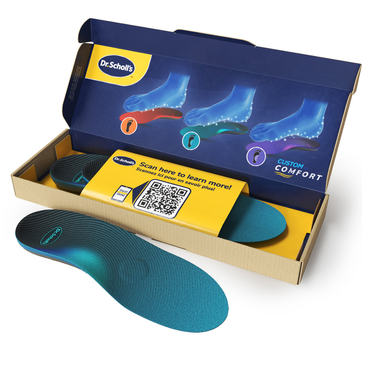 Dr. Scholl's Custom-comfortinlegzolen - normale voetboog
