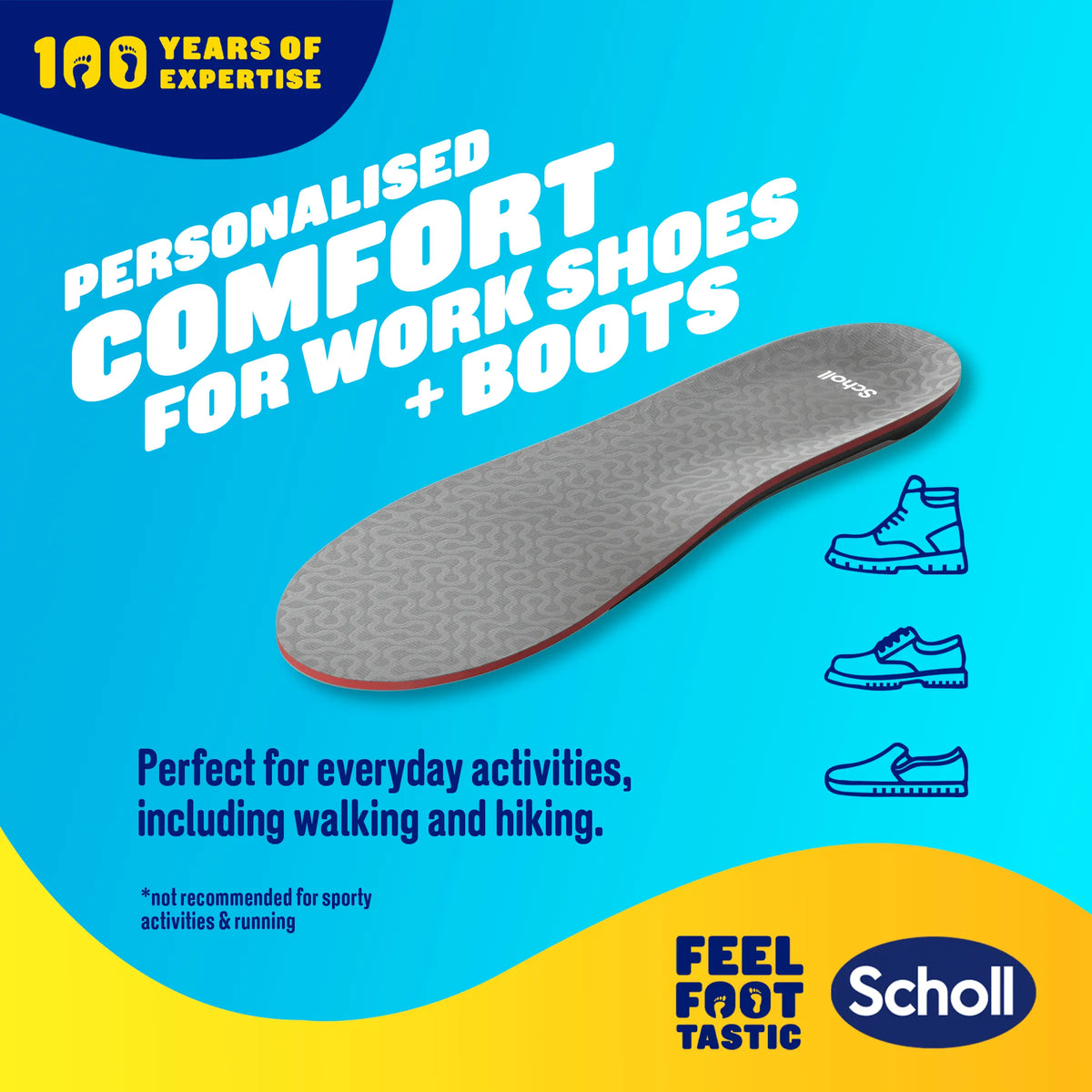 Scholl LiquiFlex™ innleggssåle med ekstra støtte (Large)