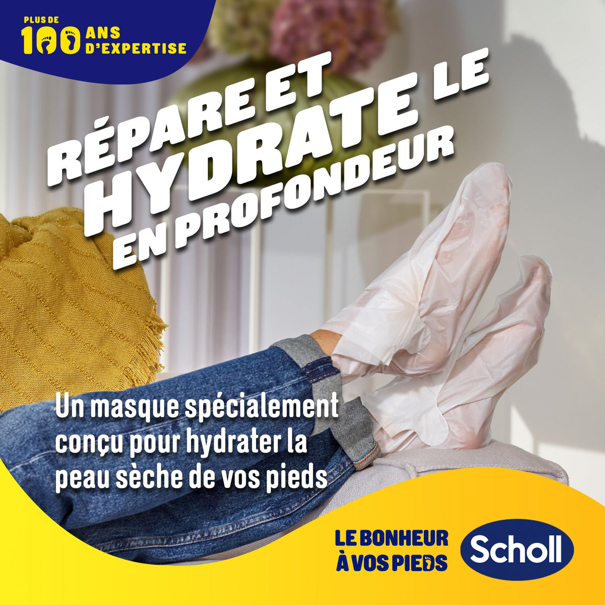 Maschera nutriente e idratante per piedi al miele e mandorla per pelle secca Scholl