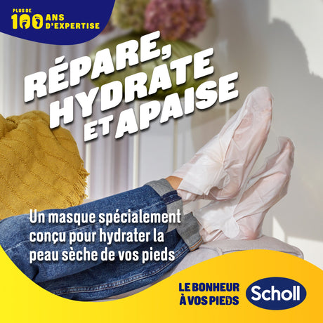 Scholl Masque Pieds Très Hydratant