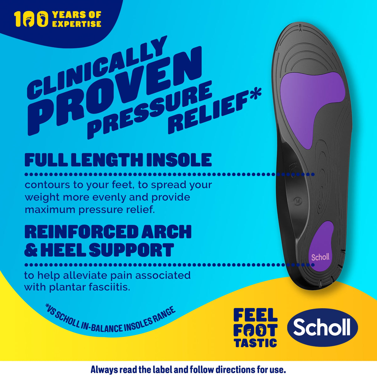 Orthèse Scholl In-Balance® pour soulager la douleur de la fasciite plantaire