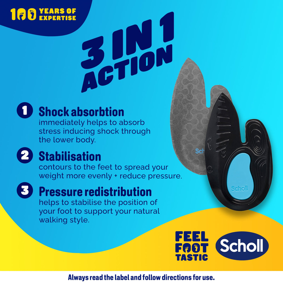 Scholl In-Balance® -pohjallinen kantapääkivun lievitykseen