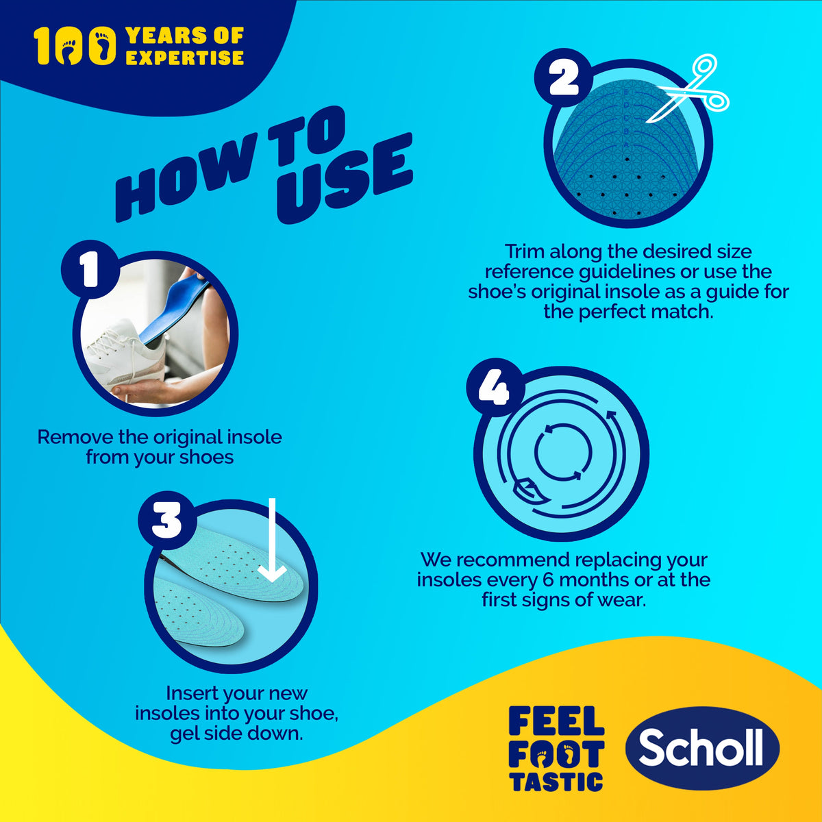 Scholl GelActiv® Work & Boots Insoles (Small)