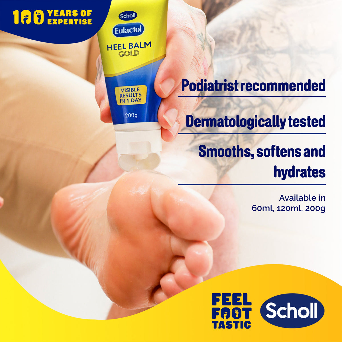 Balsam Scholl Eulactol Heel Balm Gold 200g