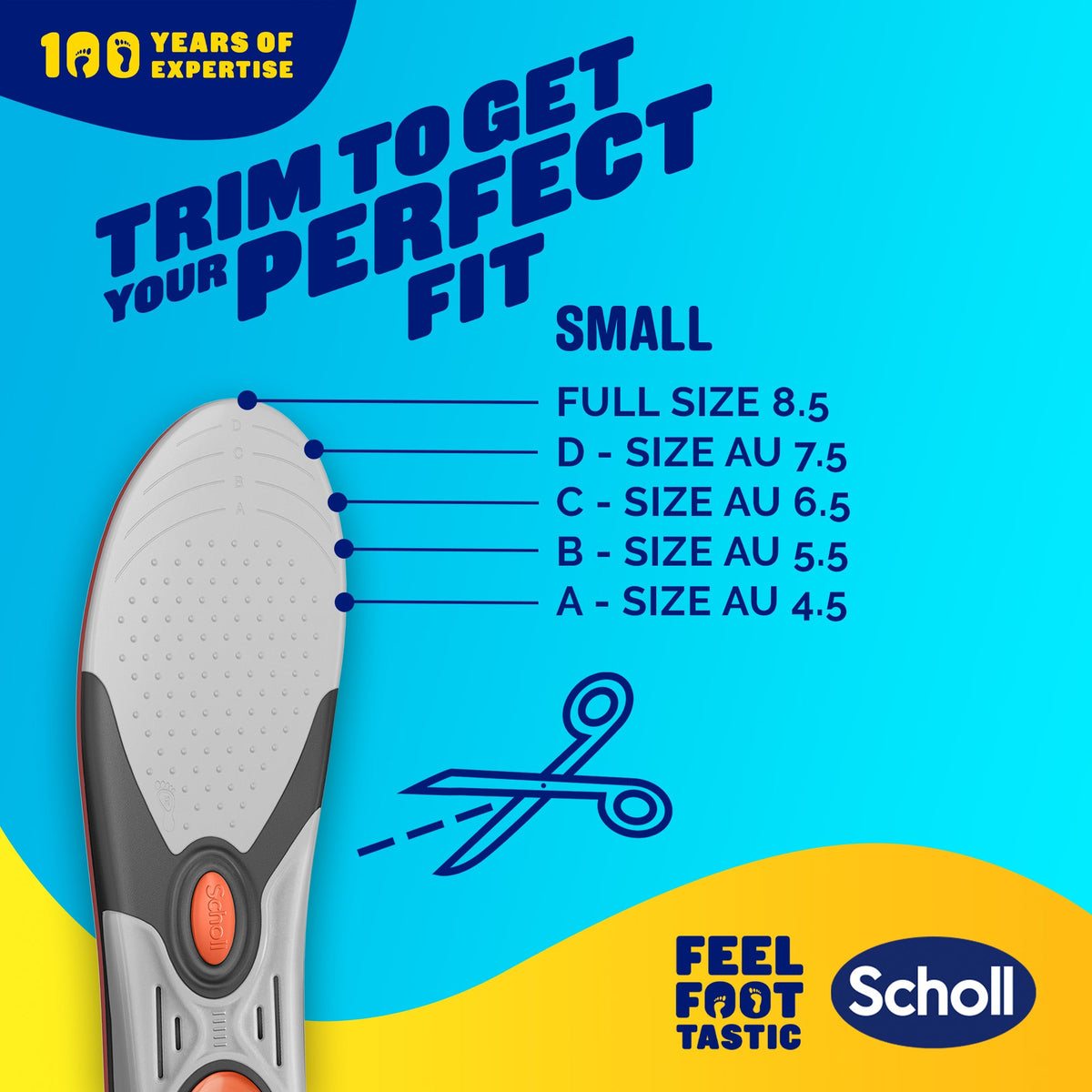 Scholl LiquiFlex™ innleggssåle med ekstra støtte (Small)
