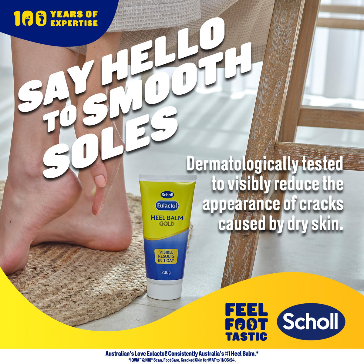 Balsam Scholl Eulactol Heel Balm Gold 200g