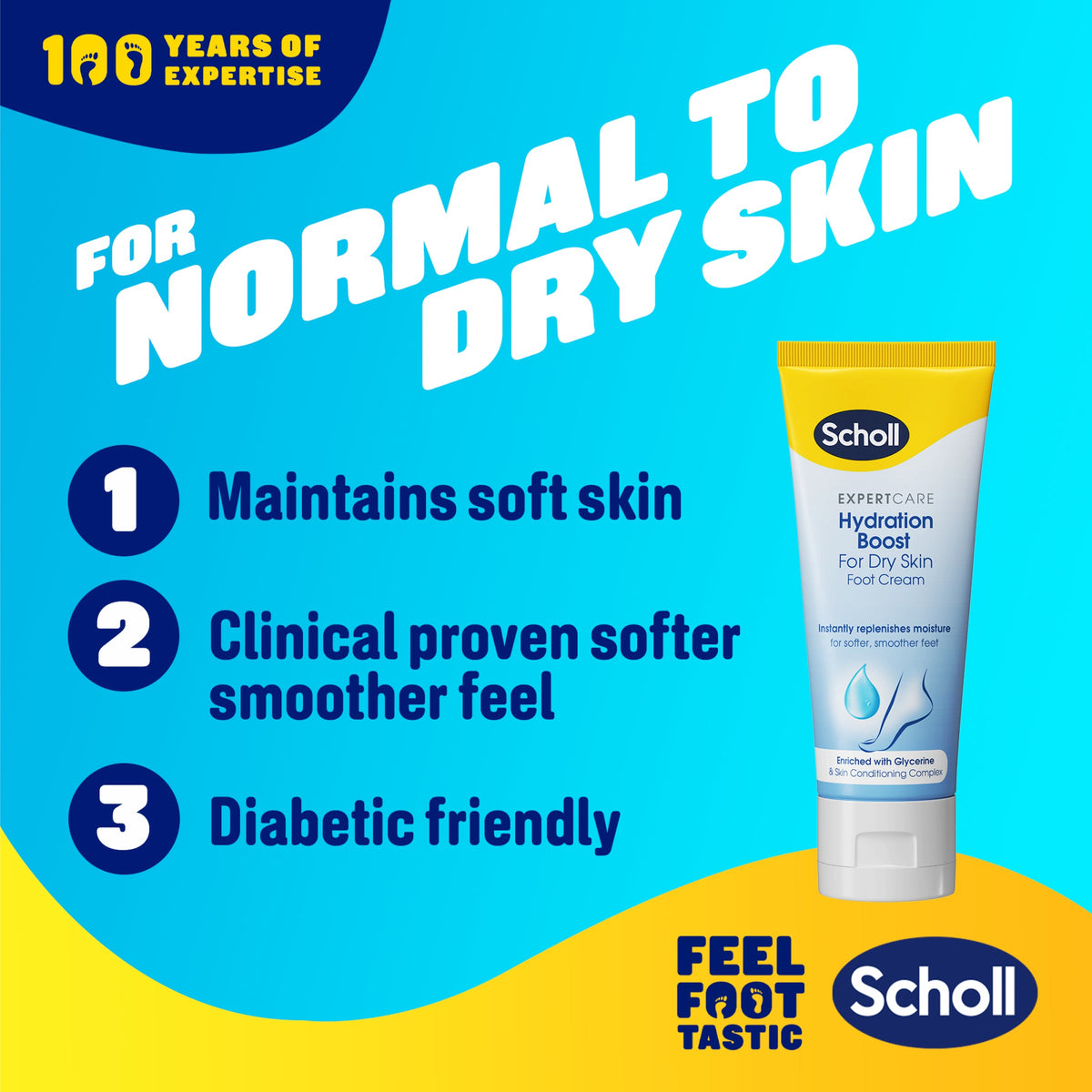 Krem do stóp Scholl intensywnie nawilżający suchą skórę, 75ml